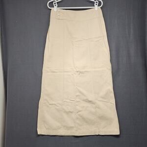 Z Cavaricci Skirt Women Size 28 Beige Long Maxi Modest A Line Vintage 90s Y2K